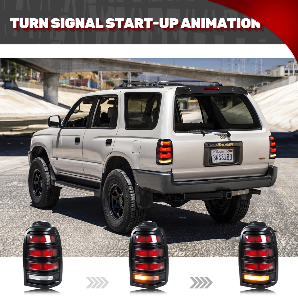Светодиодные задние фонари в сборе для Toyota 4Runner 1996-2002 последовательные задние фонари - Изображение 2 из 4