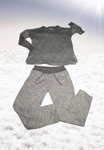 SECRET TREASURES 2-Piece Jogger Lounge Pajama Set HEATHER GRAY Women's Sz Small