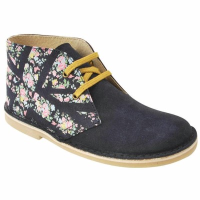 Startrite Colorado II Girls UK Navy Floral Suede Leather Shoes