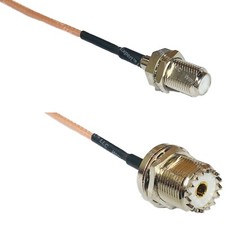 RG316 F FEMALE to UHF Female BULKHEAD RF Cable Rapid-SHIP LOT