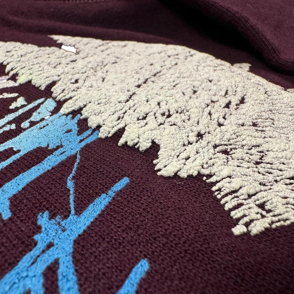 Sudadera vintage para mujer Pullover estampado abullonado mediano cuello redondo Colorado Mountain Foto 3 de 4