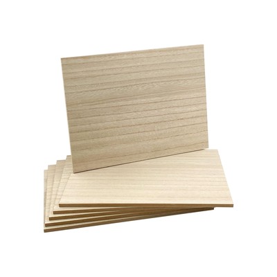 6-Pack MDF Wood Boards 9x12in 1/4in Thick Veneered Planks for DIY Crafts