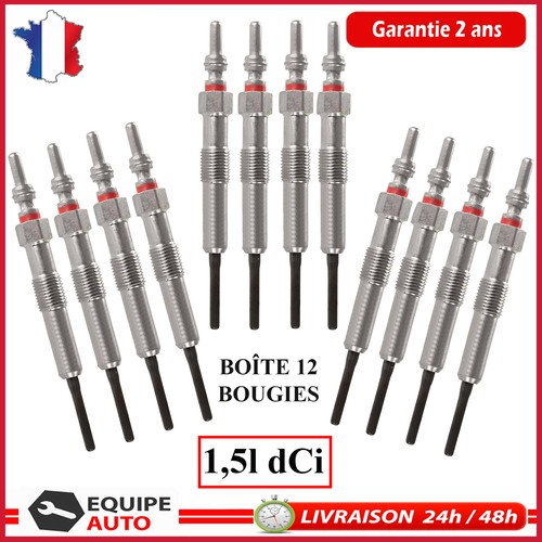 Lot De 4 Bougies De Préchauffage Pour Renault/Dacia 1.9 D – Réf KC00058 – 11V, M10x100, Avec Post-incandescence