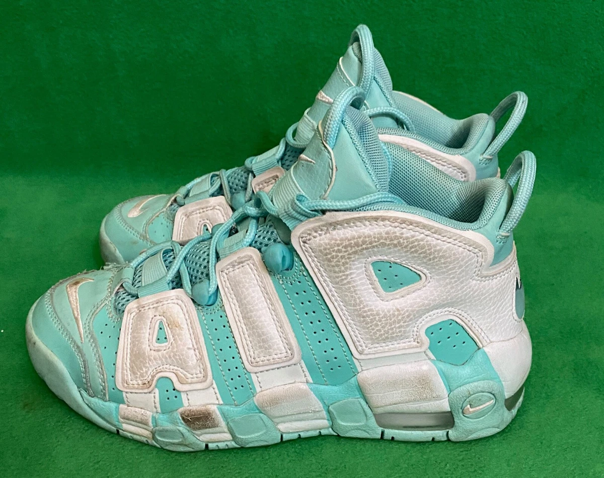 Nike Air More Uptempo Island Green 415082-300 Shoes Size Youth 4.5