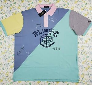 Polo Ralph Lauren Pastel Color Block Graphic RL-1967 Mens Polo Shirts ...