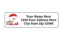 30 MERRY CHRISTMAS PERSONALIZED RETURN ADDRESS LABELS 1 in X 2.625 in