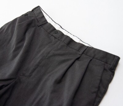 Zanella Pants Mens 40 Bennett Double Pleated Trouser Cuffed Dark Gray 111083