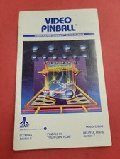 Video Pinball Atari 2600 Manual