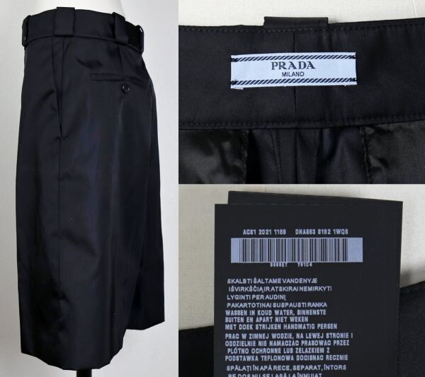 PRADA 2021 Re-nylon Triangle Plate Bermuda Shorts Pants Size