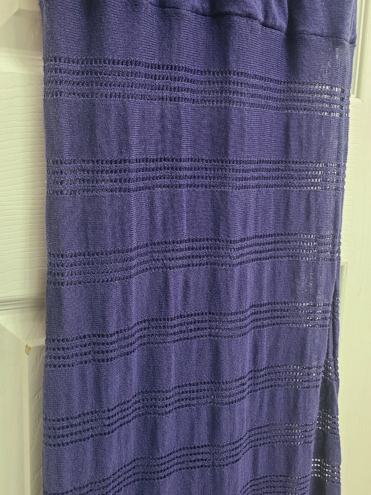 UNDERCOVER Maxi abito senza maniche Victorias Secret misto lino blu spiaggia costiera taglia XS