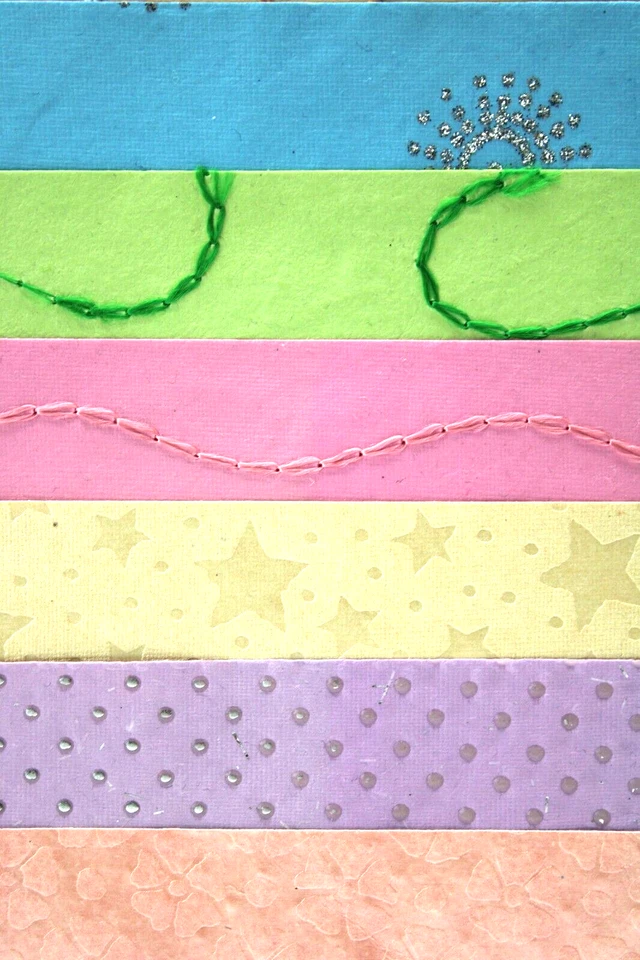 Memory Stor Scrapbook Handmade Paper 12 Different Color Sheets 12" x 12" Texture - Image 4 of 4
