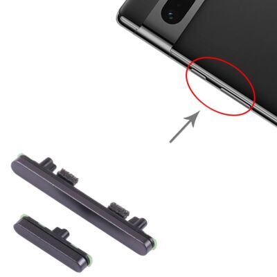 Power Button und Volume Control Button für Google Pixel 7 Pro Ersatzteil Schwarz