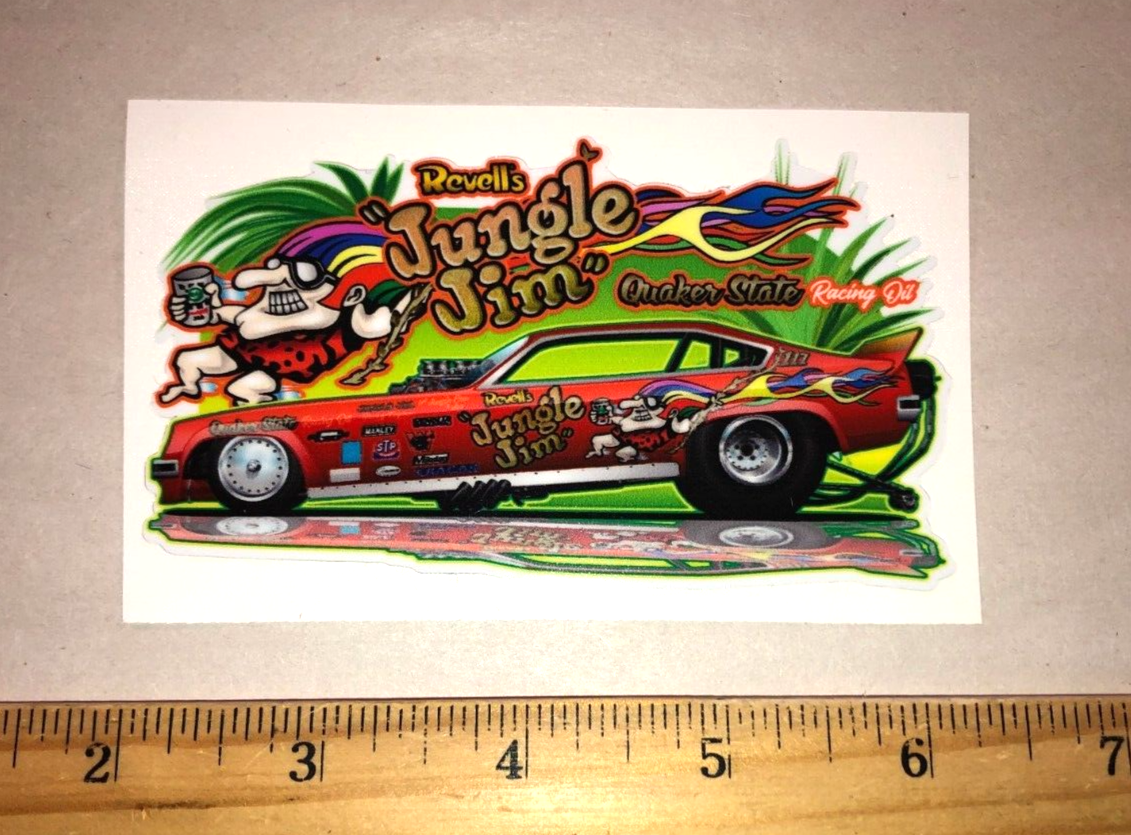 Nira Drag Racing Sticker JUNGLE JIM LIBERMAN NHRA Drag Racing 1974 Maroon Chevy VEGA Decal ...