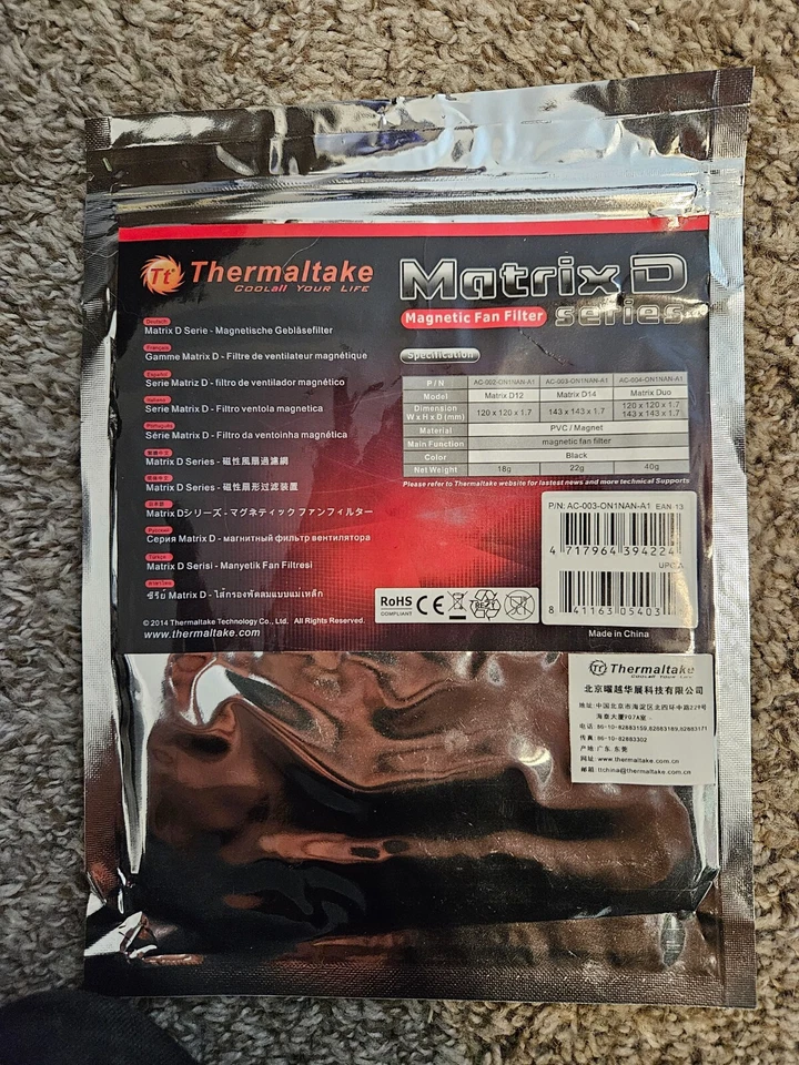 thermaltake 140mm matrixD filter - Image 2 of 2