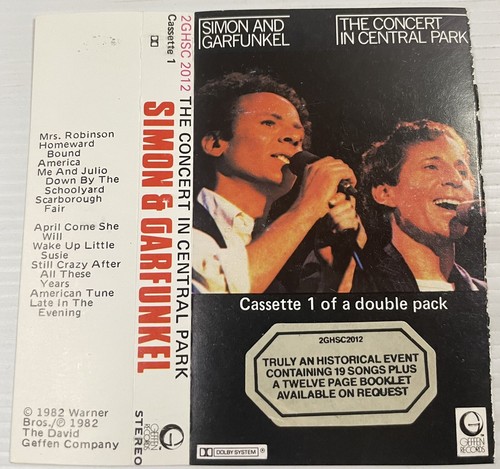 Simon & Garfunkel The Concert In Central Park Music Cassette 1 Tape Geffen 1982 - Picture 4 of 24