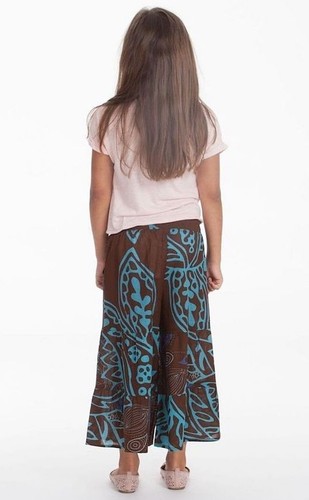 Trousers Large Girl Cropped Cotton Style Ethnic Girl Trousers AVKIDPA0008 - Picture 3 of 3