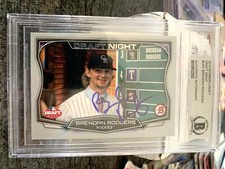 BRENDAN RODGERS Rockie signed auto autographed 2015 Bowman Draft Draft Night BAS