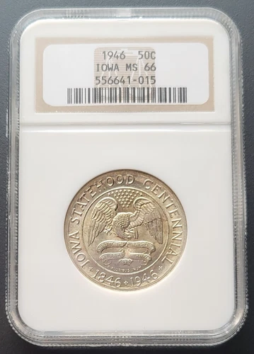 1946 50 Cent Iowa Commemorative Silver Half MS 66 NGC Certified