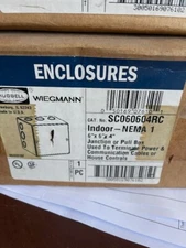 NEW HUBBELL Wiegmann SC060604RC Screw Cover Pull Box, 6" x 6" x 4"
