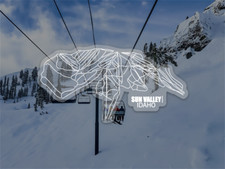 Sun Valley - Idaho - Clear Vinyl Ski Resort Sticker