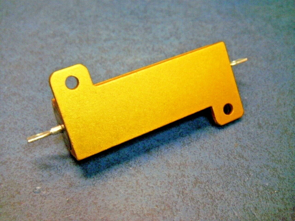 HEI 641 Huntington Electronics TMC50 Chassis Mount 50W Resistor 75 OHM Gold Tone - Image 3 of 4
