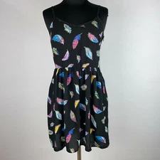 Xhilaration Dress Juniors S Feather Pattern AU