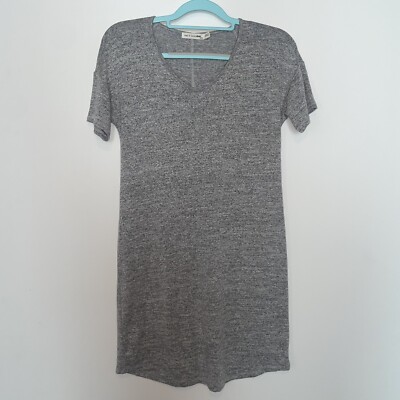 Rag & Bone Jeans T-shirt Dress XS Heathered Gray Knee Length Stretch | eBay