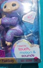 Fingerlings Limited Edition Baby Monkey Kiki Purple Glitter NOS New In Package 