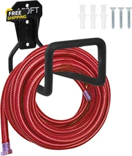 Metal Garden Hose Holder - Heavy Duty Hose Hanger Wall Mounted Water Hose