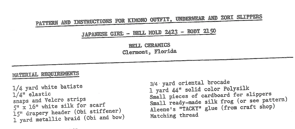 MUÑECA ASIÁTICA JAPONESA 20" KIMONO/PANTALONES OBI/ZAPATILLAS ZORI PATRÓN CIERRE RANA Foto 2 de 4