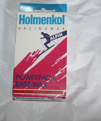 Holmenkol  ski Wax  -200 grams  red powerpack  Germany  18F tp 7F wax additives