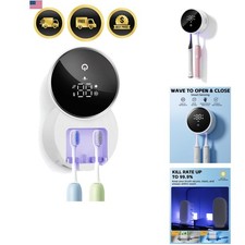 UV Toothbrush Sanitizer and Holder, Smart Tooth Brush Holders for Bathroom, T...