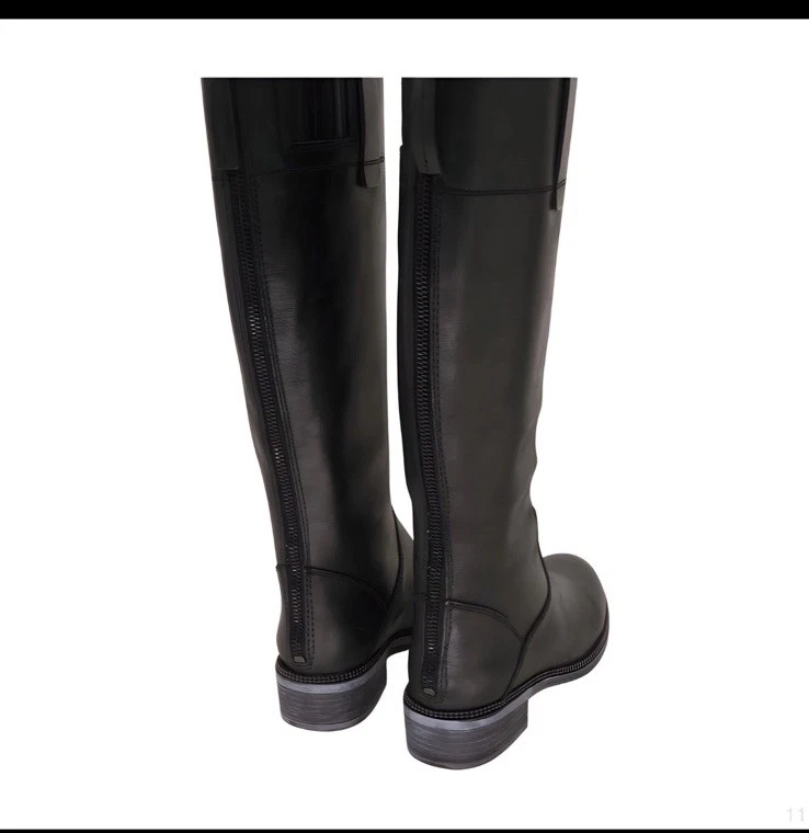 Franco Sarto Womens Becky Knee High Boot, Black Tumbled Leather, Size 8 M - Image 3 of 4