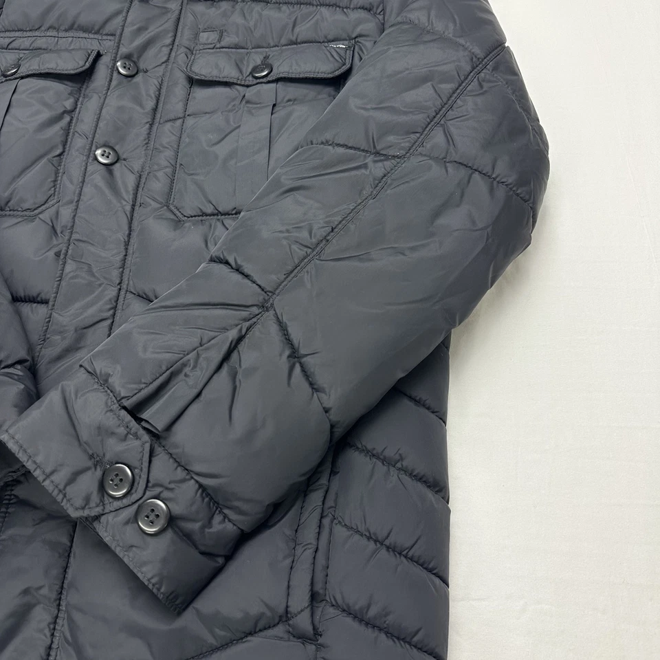 Volcom Mens Utility Puffer Jacket Pockets Collar Black Skater Snowboard Size L - Image 3 of 4