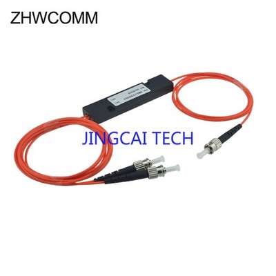 ST 1X2 Multimodal 62.5/125 Fiber Optic FBT Splitter 850/1300nm PLC Splitter