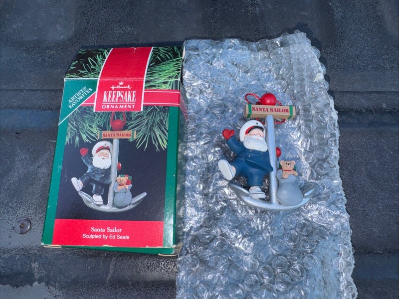 1991 Hallmark Keepsake Vintage Santa Sailor Christmas Ornament
