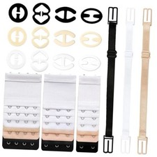 24PCS Bra Strap Clips for Back Adjustable Anti-Slip Bra Strap Buckles Elastic