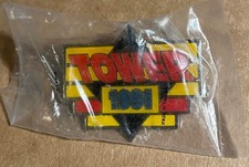 TOWER RECORDS Toyko, Japan 1991 Enamel Pin RARE sealed - 1.5"