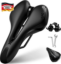 Ergonomischer Fahrradsattel Herren Damen wasserdicht Schwarz für Mountainbike Re