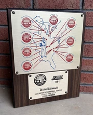 Original 1984 Zoom WinterNationals Darlington Dragway Class Winner Plaque - IHRA