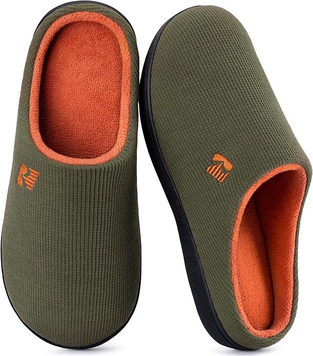 RockDove Men's Original Two-Tone Memory Foam Slipper Size 11-12 US Men Hunter