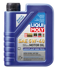 LIQUI MOLY 1L Leichtlauf (Low Friction) High Tech Motor Oil SAE 5W40 - Case of 6 51.21 per gallon