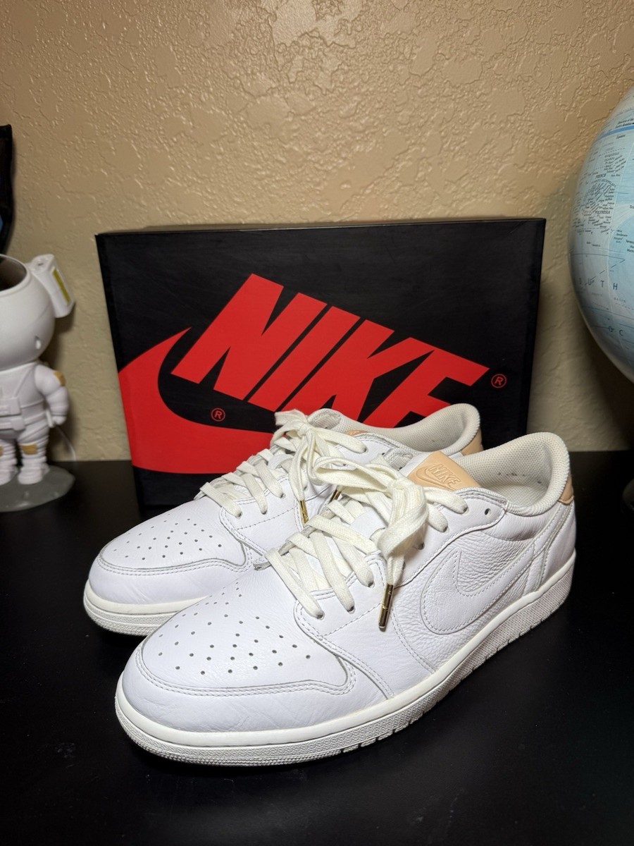 シューズ(男性用) Jordan 1 Retro White Vachetta Tan Nike Air Jordan 1 Retro Low OG White Vachetta Tan Size 12 905136