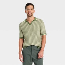 Men's Short Sleeve Polo Collar Pullover Sweater - Goodfellow  Co