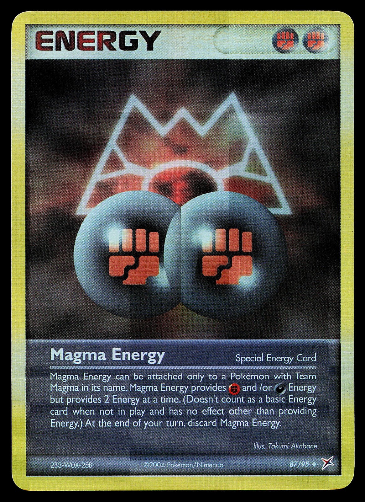 Pokemon Card - Magma Energy Team Magma vs Team Aqua 87/95 Reverse Holo