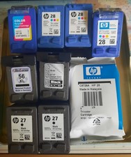 HP Druckerpatronen  4 x 28 leer, 2 x 56 leer, 2 x 27 leer + 1 x 28 voll