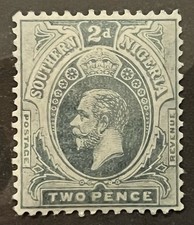 Travelstamps:  Southern Nigeria Stamps Mint OG Hinged, Two Pence KGVI