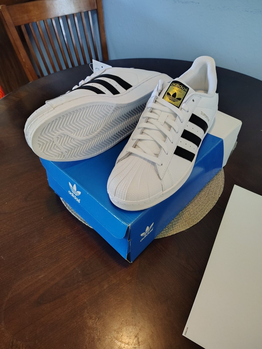 Super Star Adidas Black and White NIB Men's