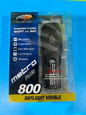 Cygolite Metro Plus 800 USB Rechargable Bike HeadLight - Black