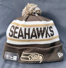 Unique New Era Seattle Seahawks Salute to Service Brown Cuffed Knit Beanie Hat